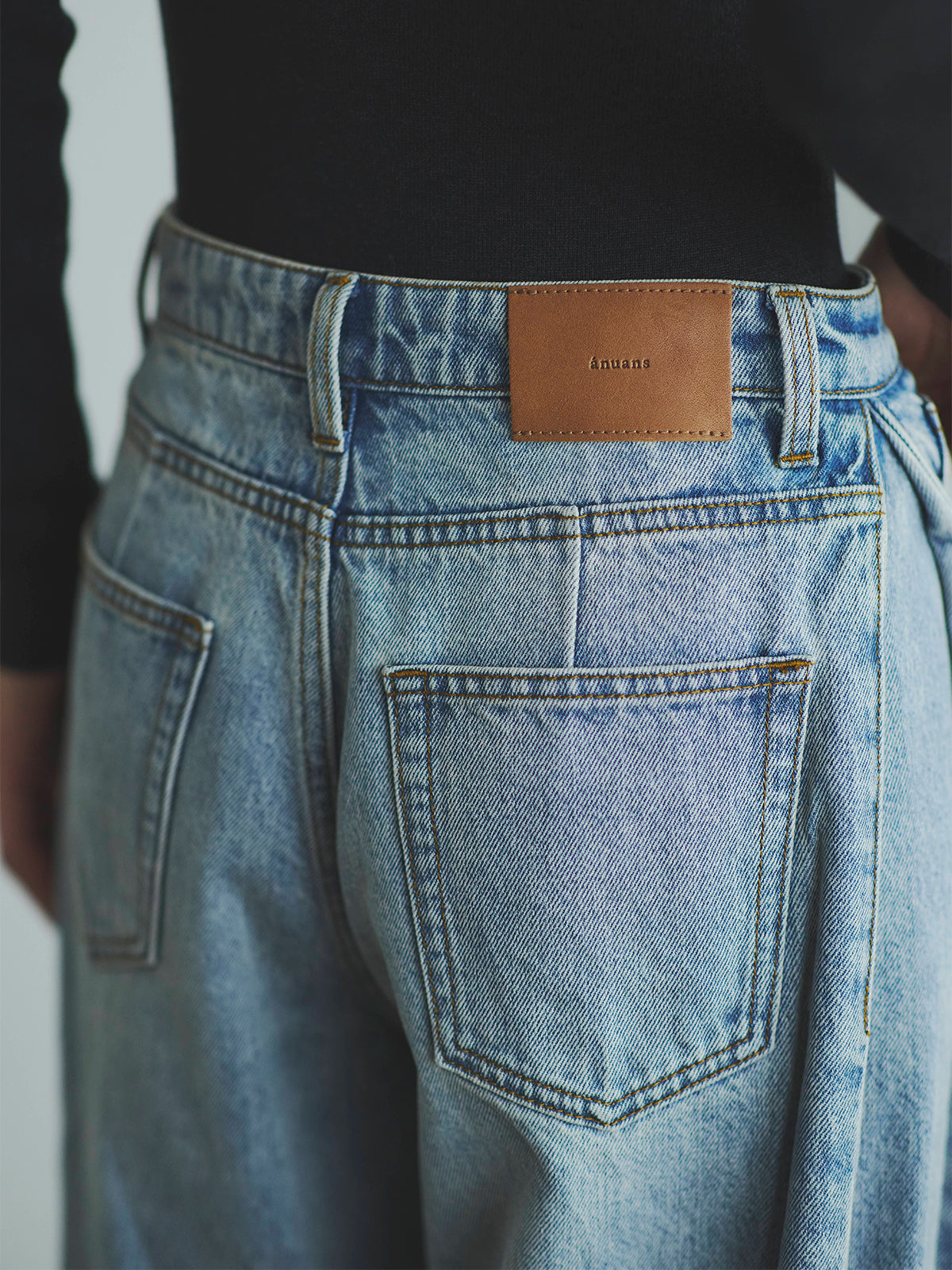 サイドタックカジュアルワイドデニム