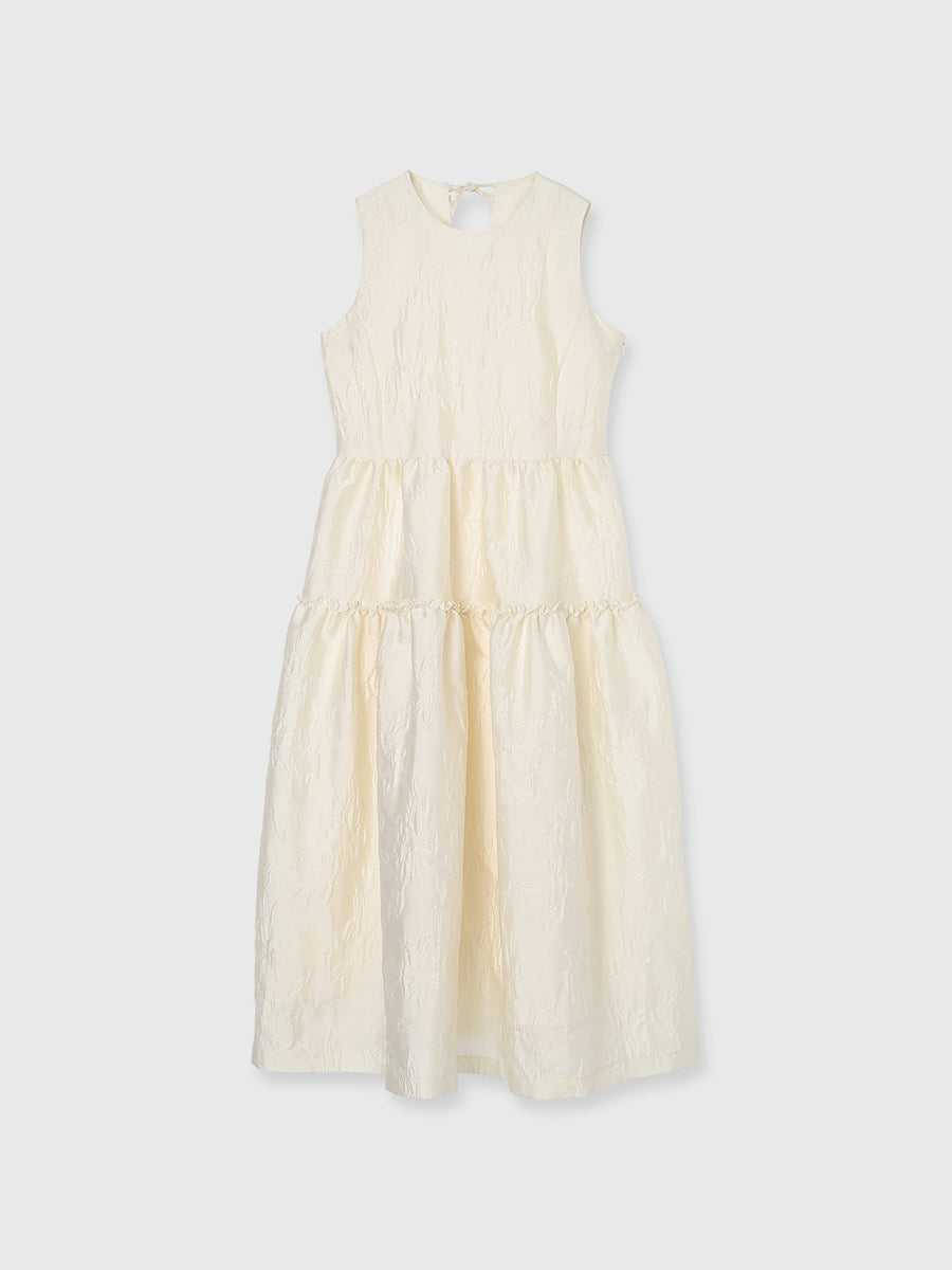 ジャガードギャザーワンピース