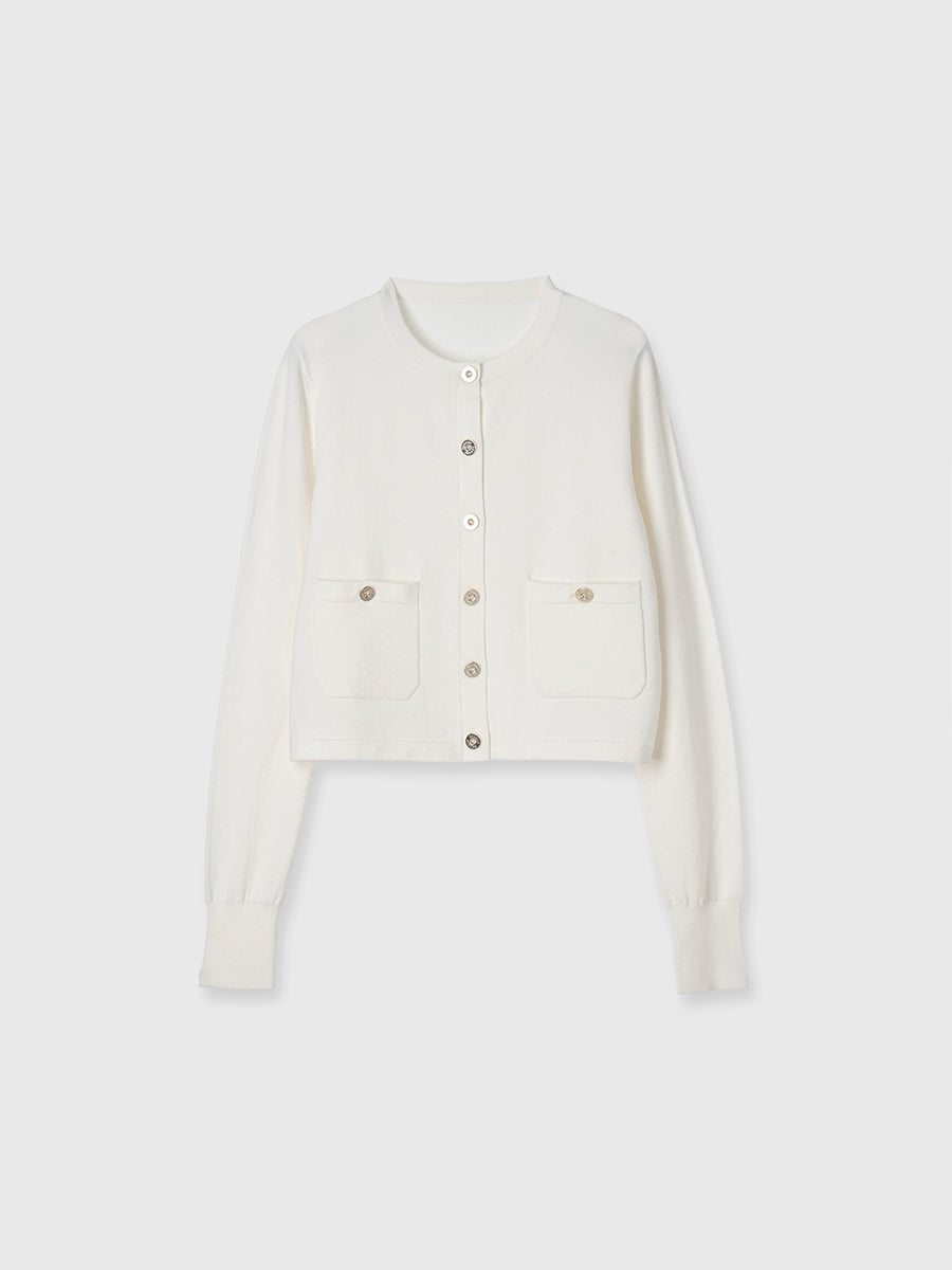 ベーシックウールニットカーディガン