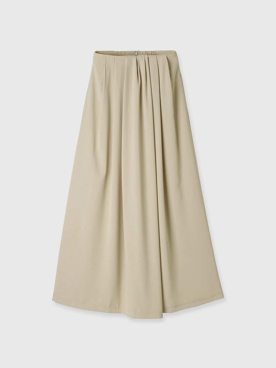 ライトダブルサテンハイウエストパンツ