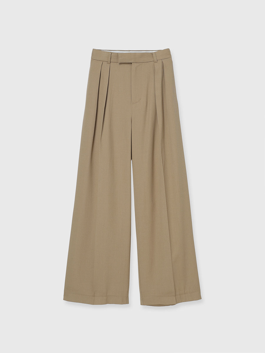 ベーシックタックワイドパンツ