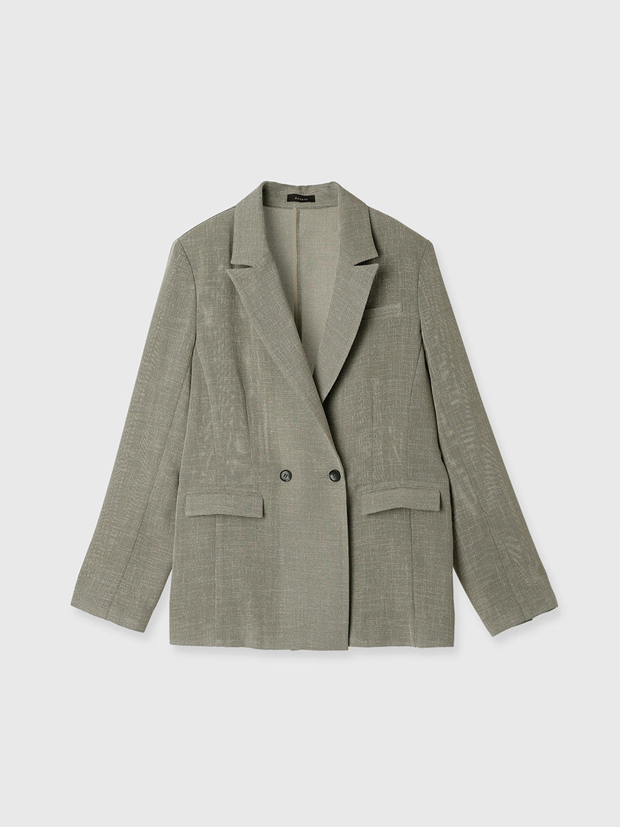 网眼双排扣夹克