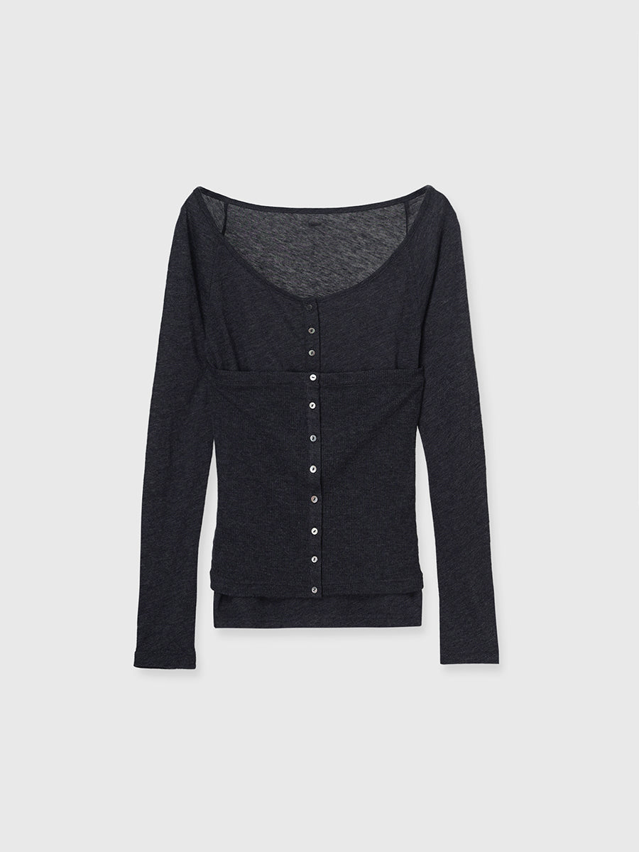 シアーウールレイヤリングトップス