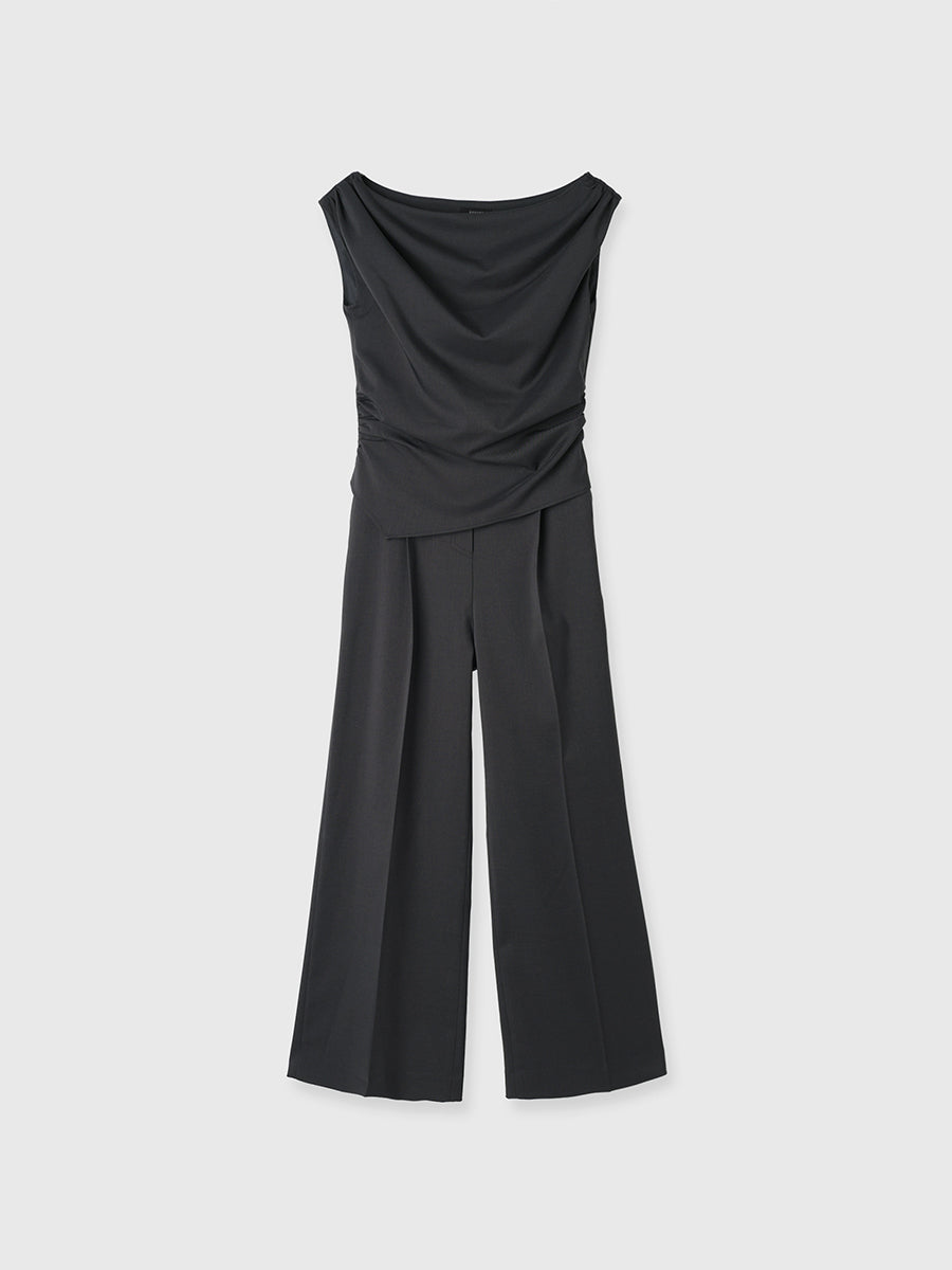 アシメドレープオールインワン