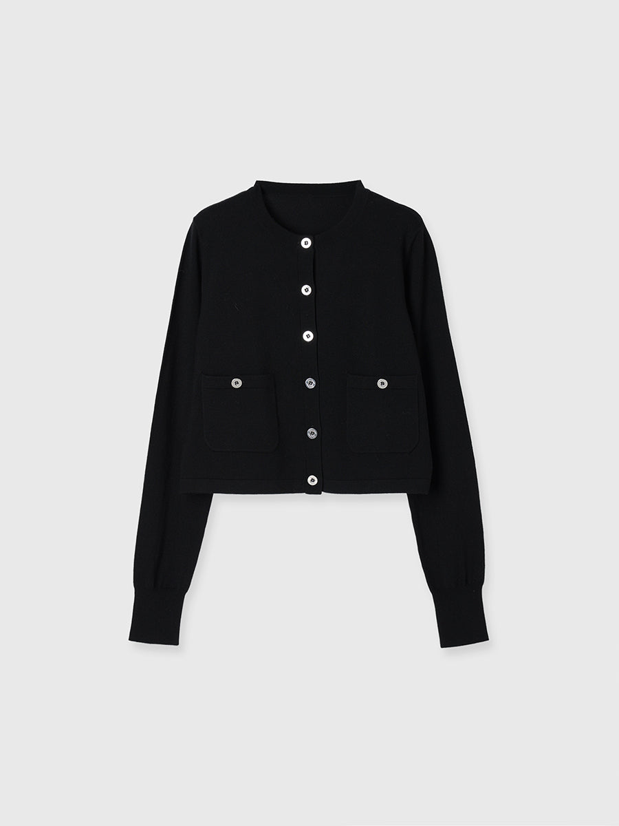 ベーシックウールニットカーディガン