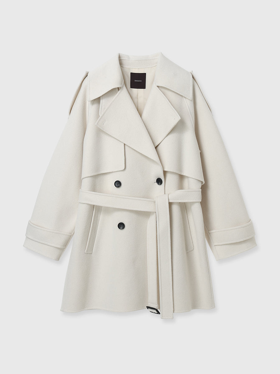 リバーウールミドルトレンチコート