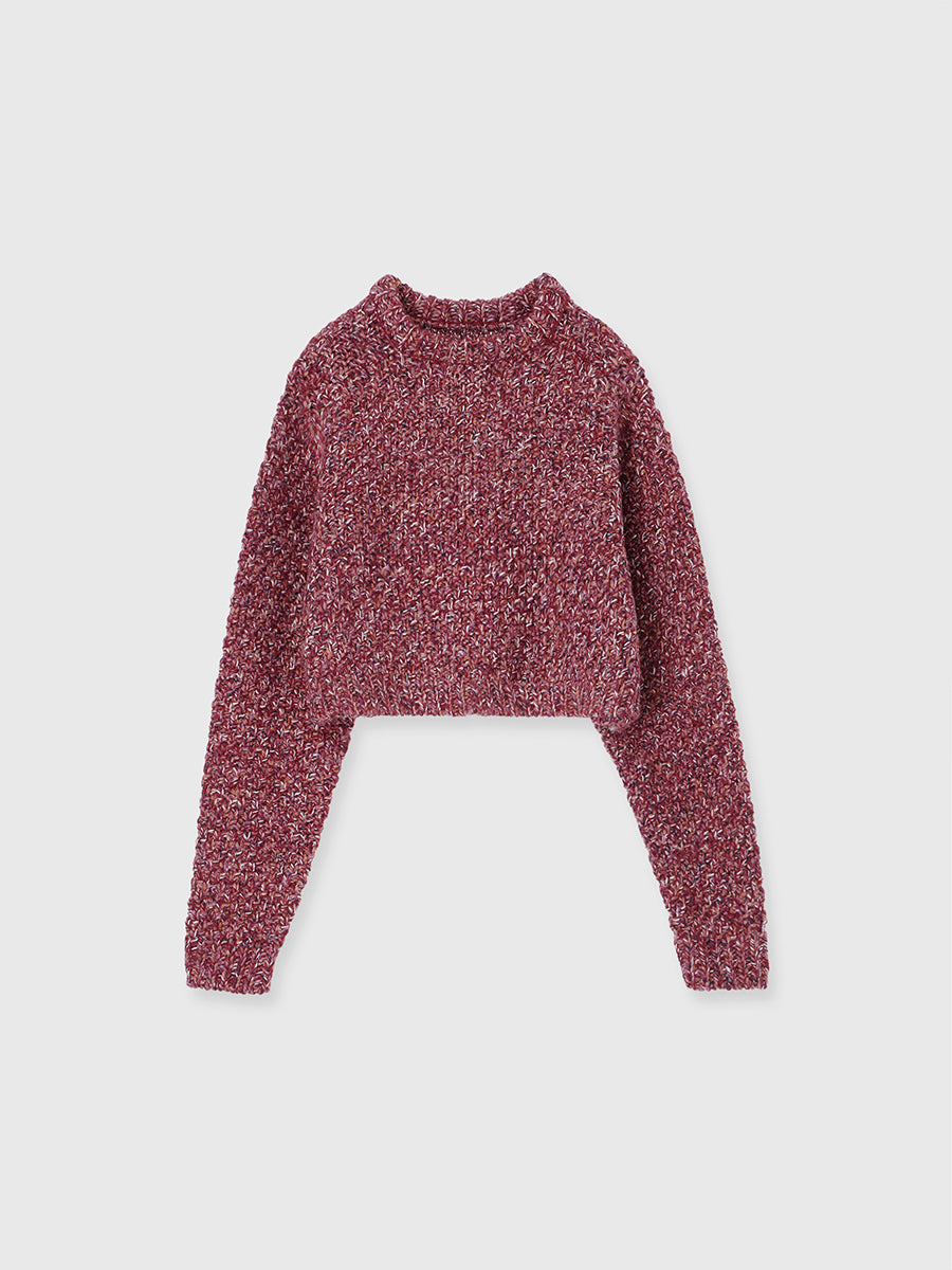 ミックスヤーンニットトップス