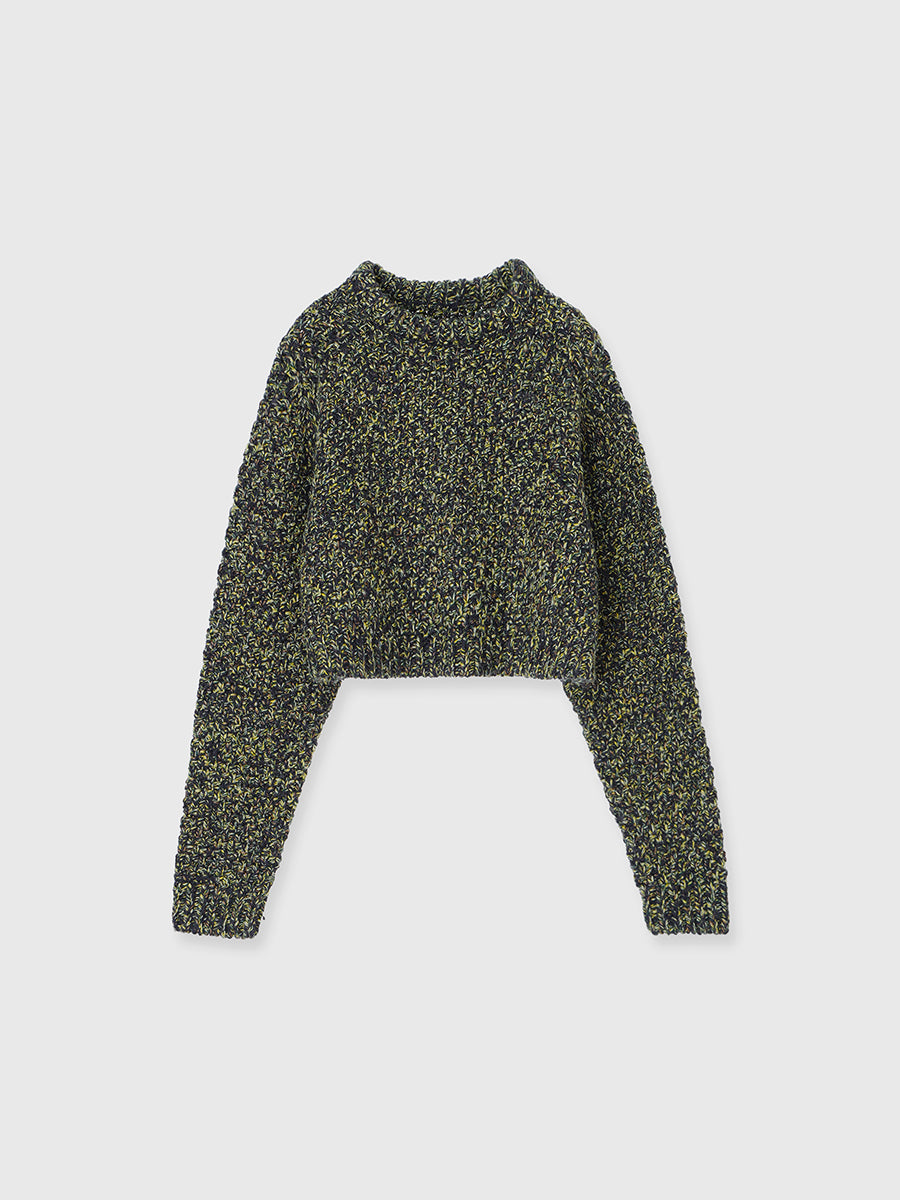 ミックスヤーンニットトップス