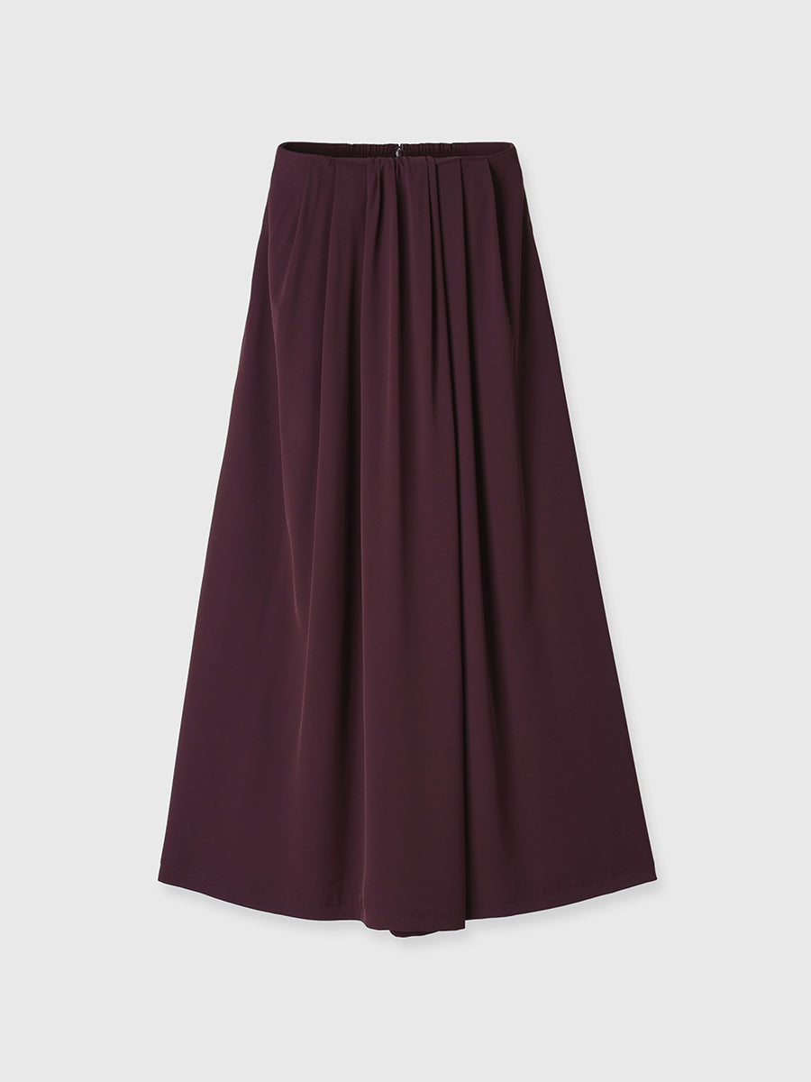 ライトダブルサテンハイウエストパンツ