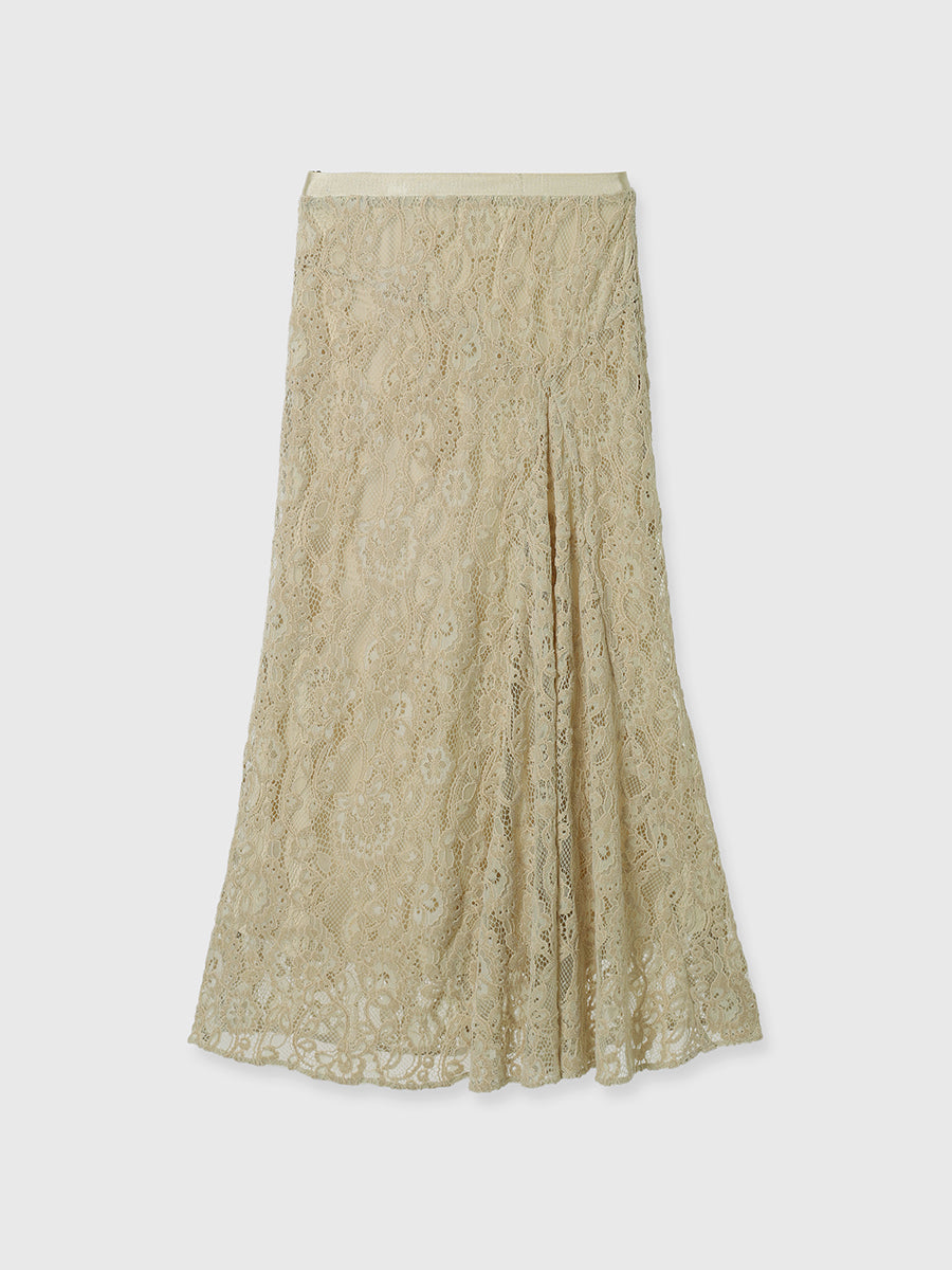 ベロアレースナロースカート