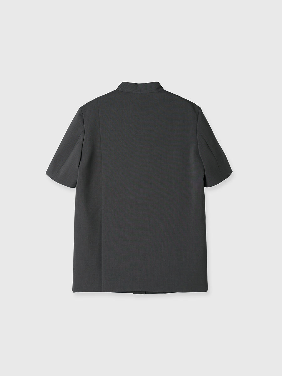 ハイネックノーカラージャケット