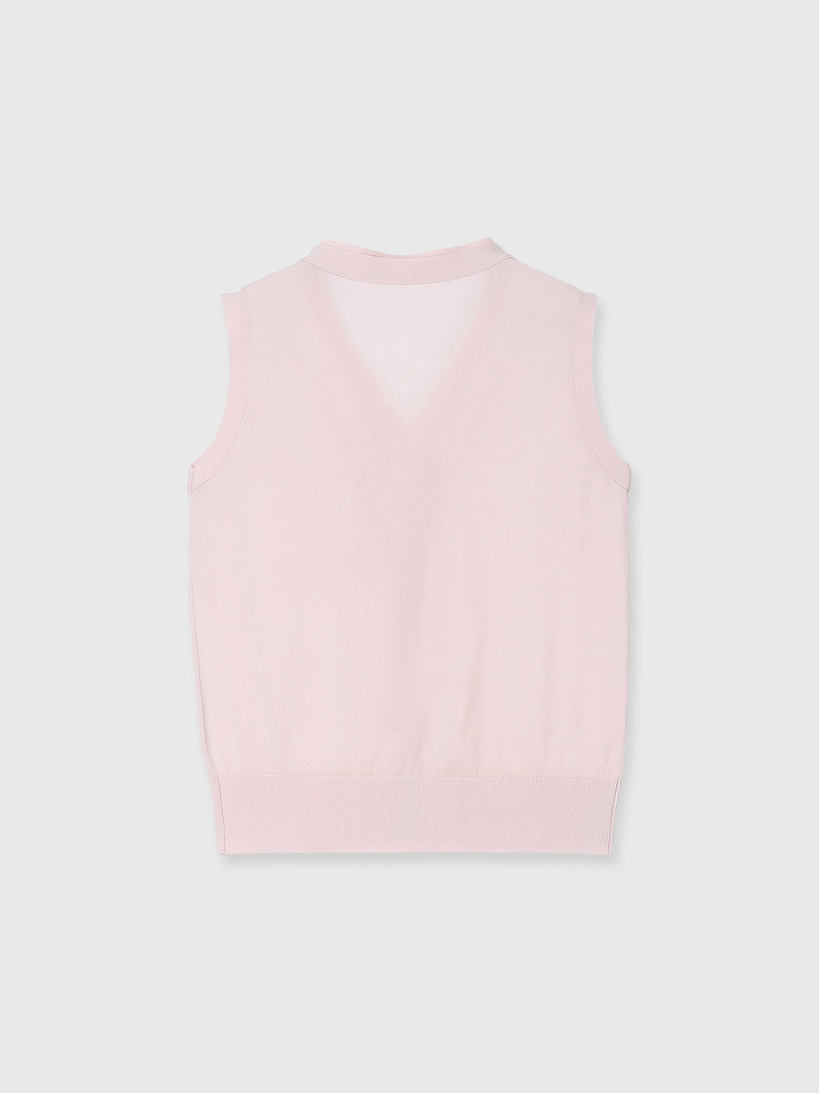 レイヤードニットプルオーバー