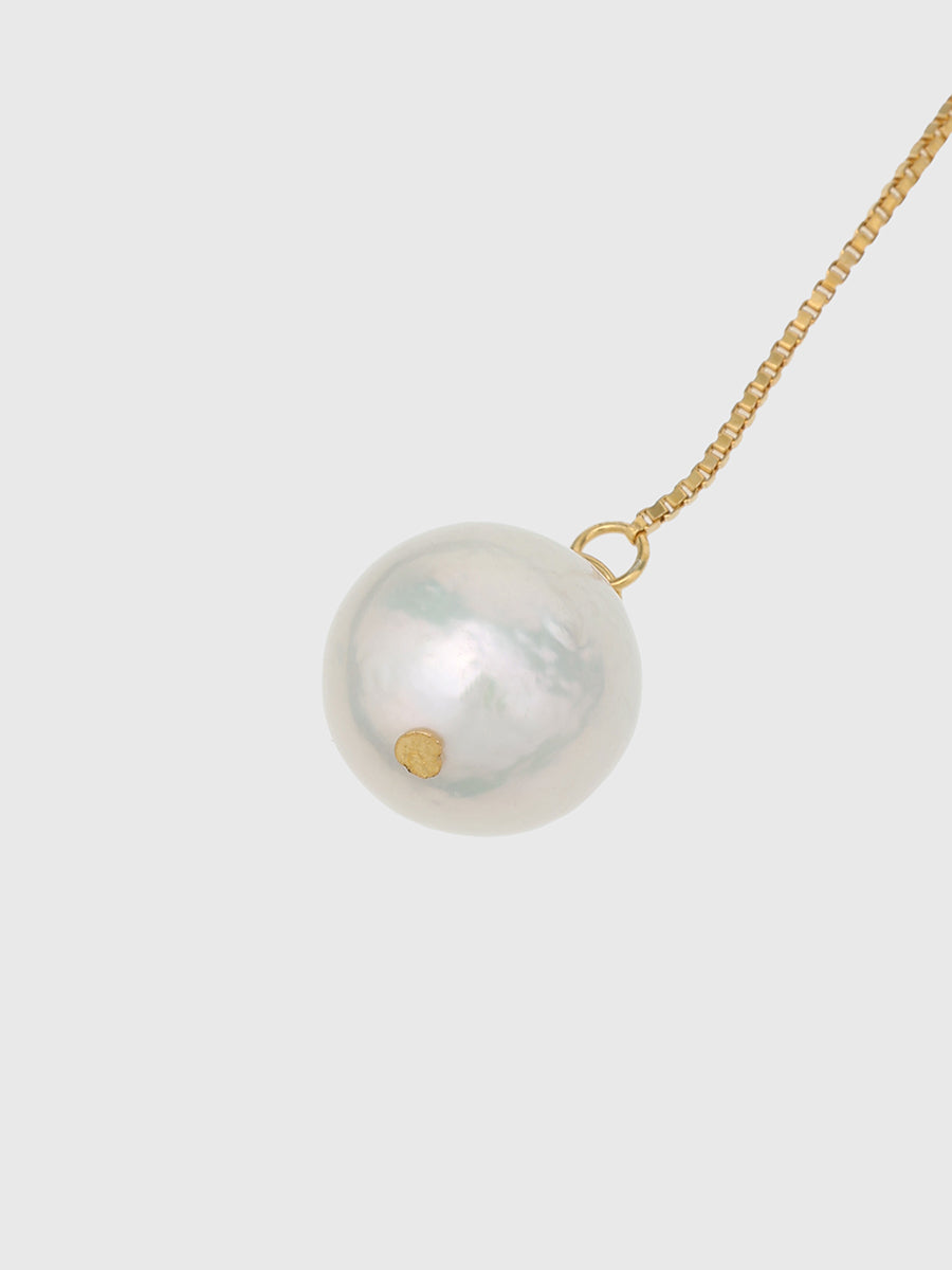 アシメロングパールピアス