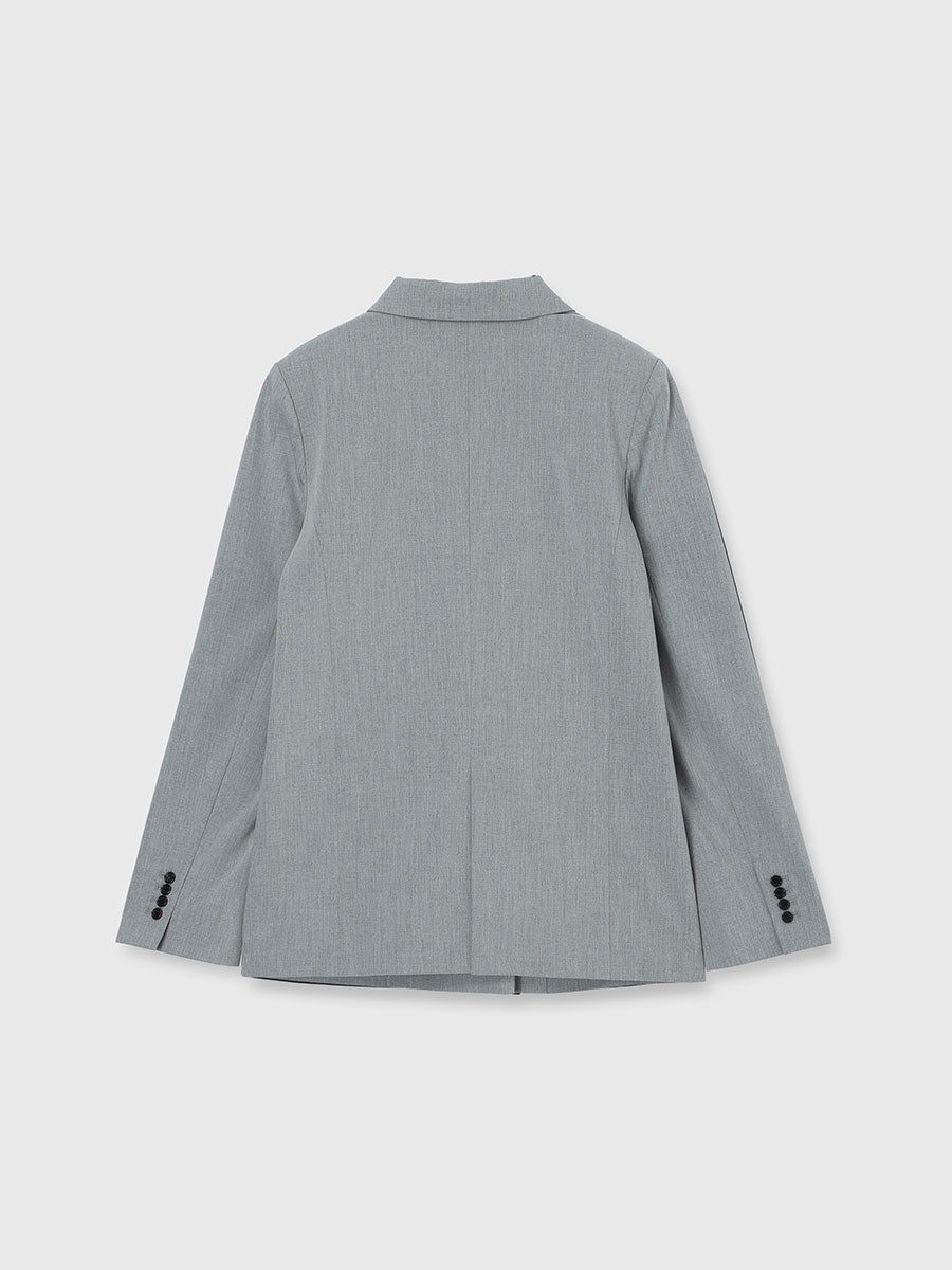 ピークドラペルダブルジャケット