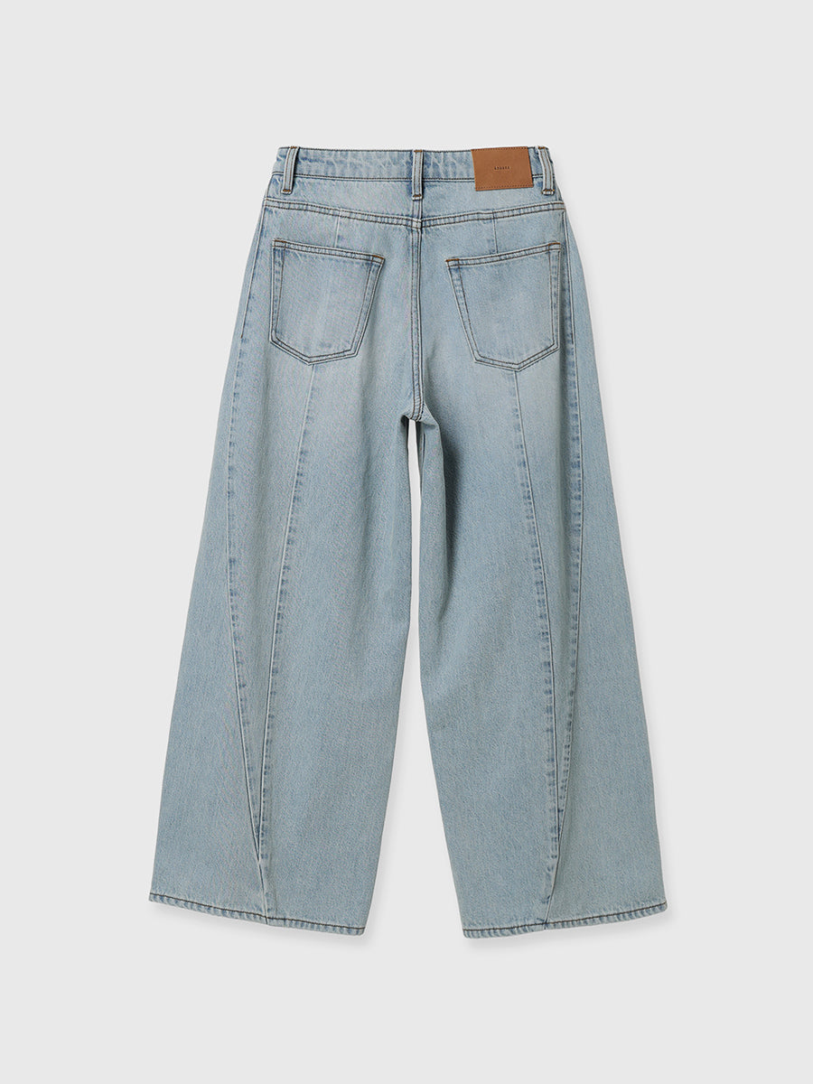 サイドタックカジュアルワイドデニム