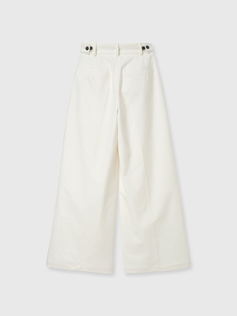 コットンクロスワイドパンツ