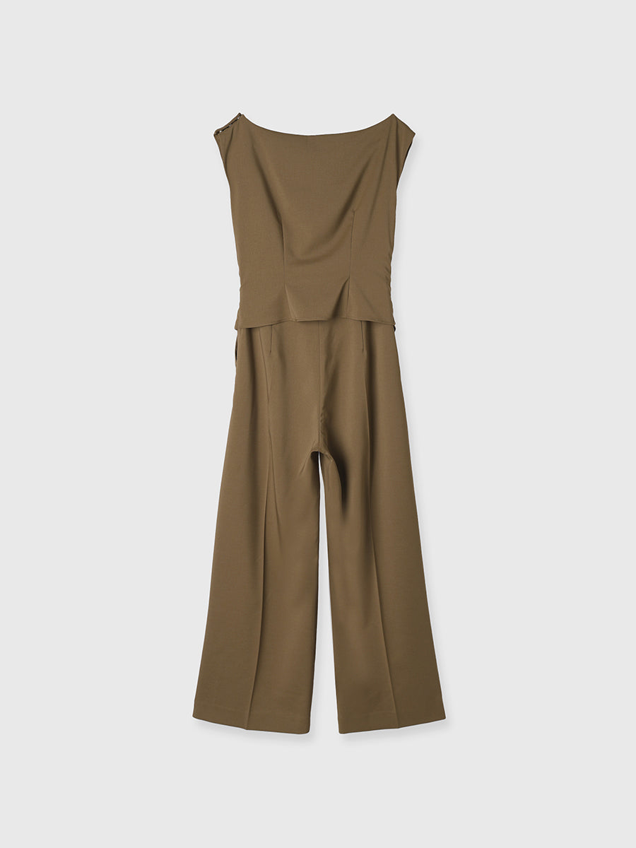 アシメドレープオールインワン