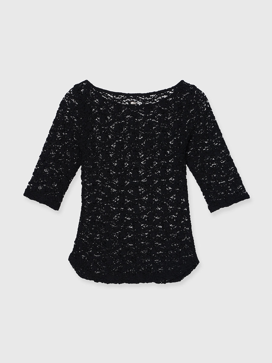 シュリンクレースボートネックプルオーバー