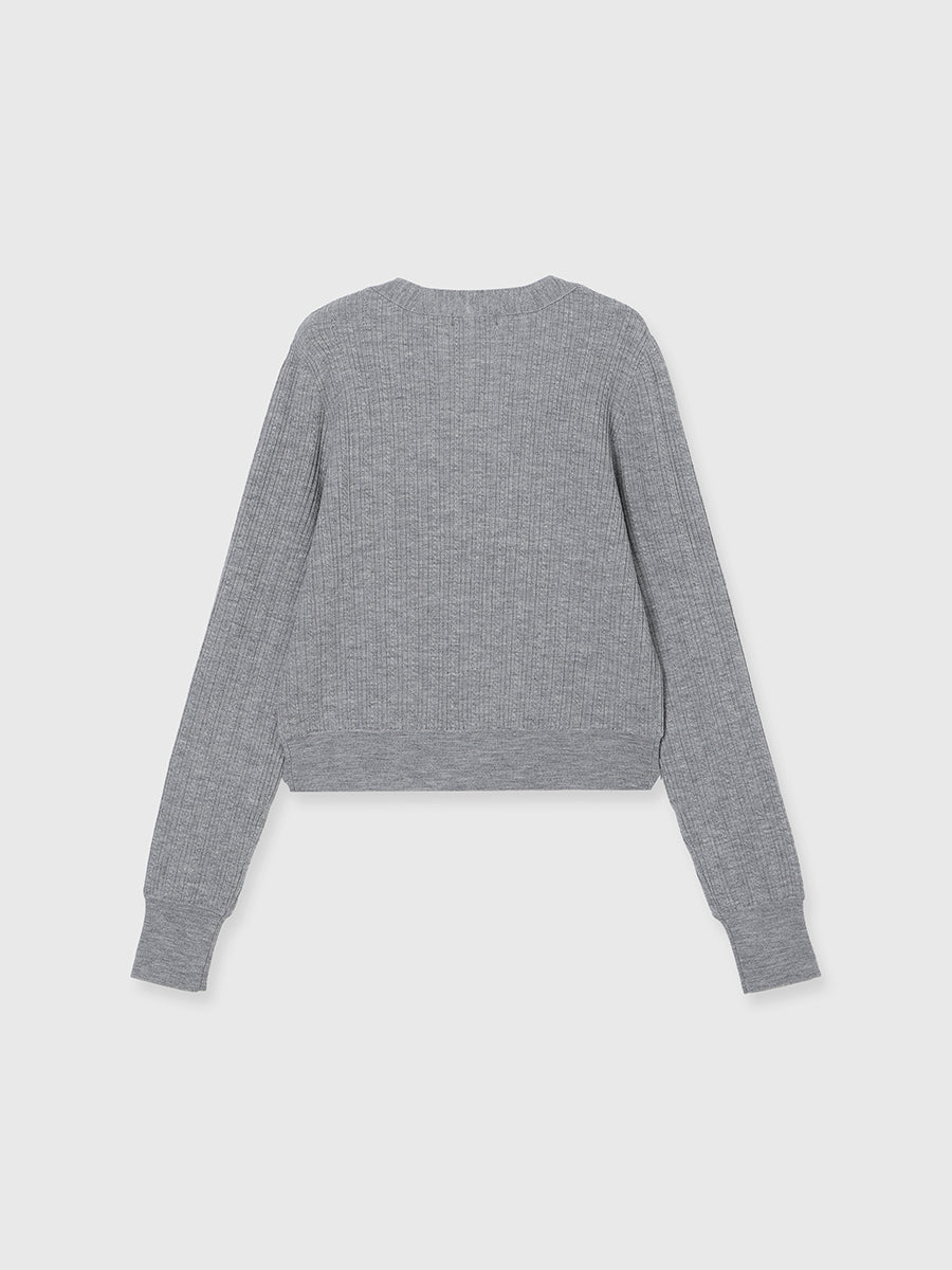 ラティスケーブルニットカーディガン