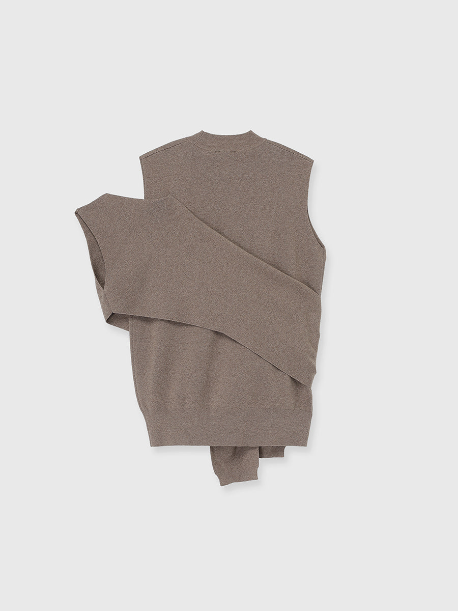 アシメニュアンスニットトップス