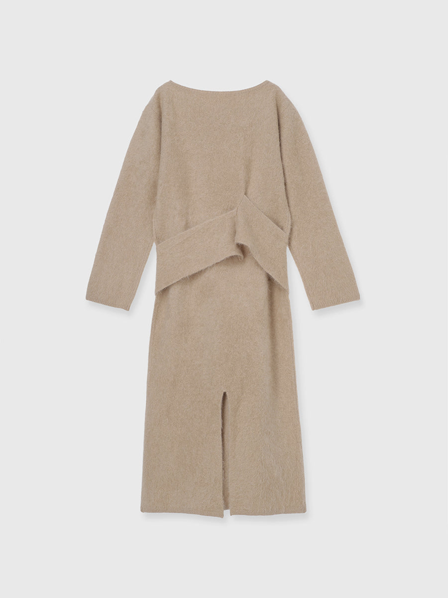 ウールミンクニットワンピース