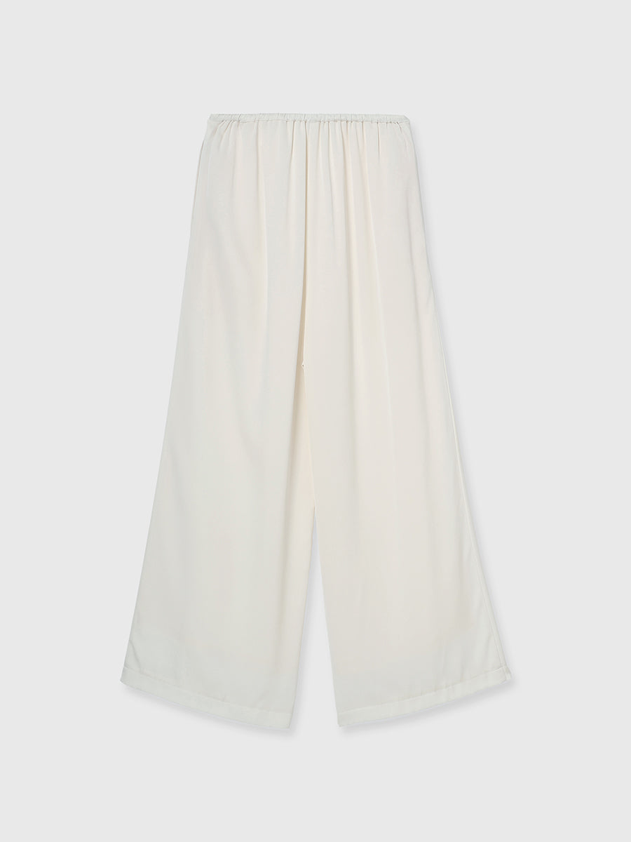 シルクリラックスワイドパンツ
