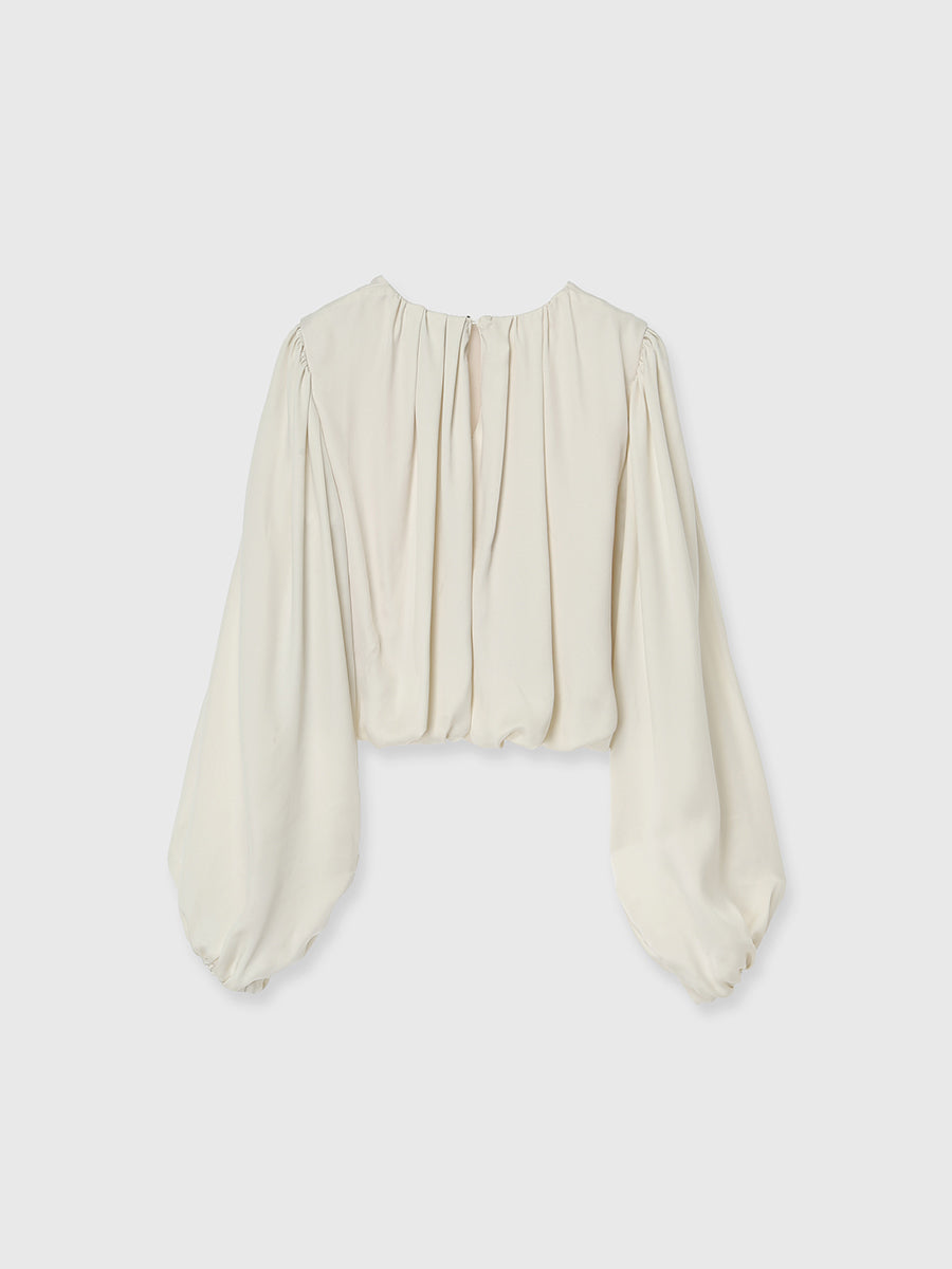 キュプラドレープブラウス