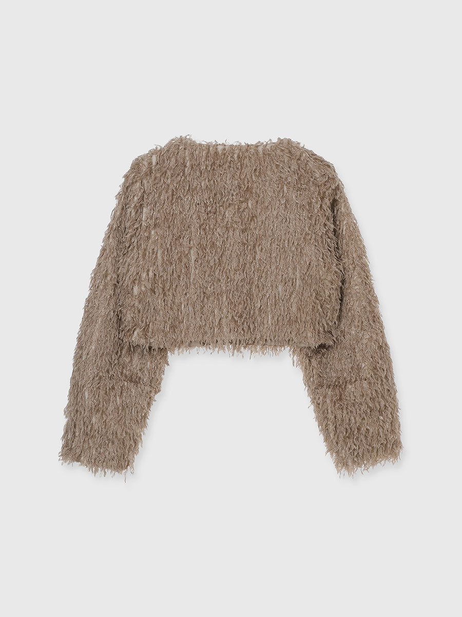 花俏羽毛緊湊夾克