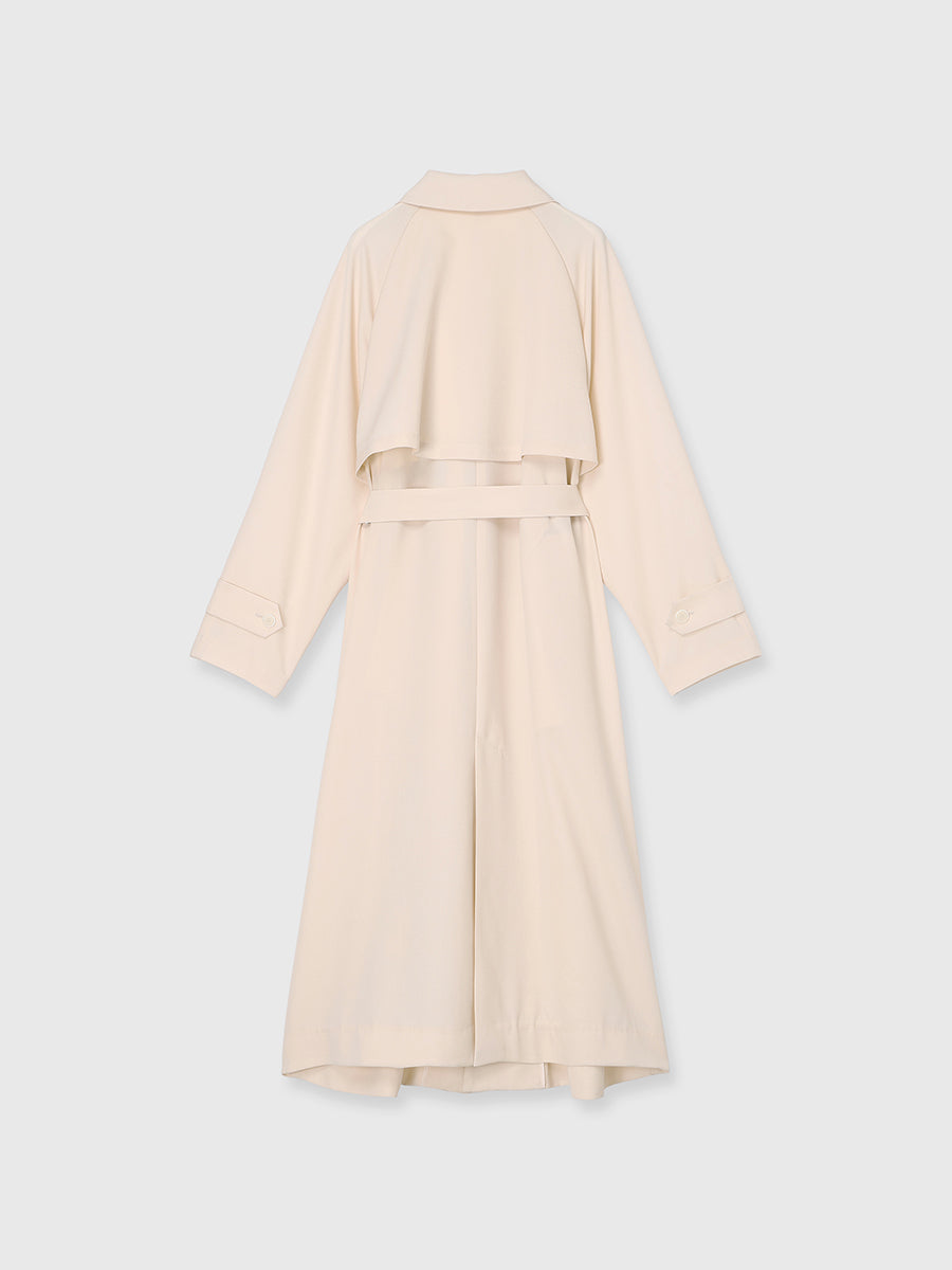 ウールステンカラーロングコート