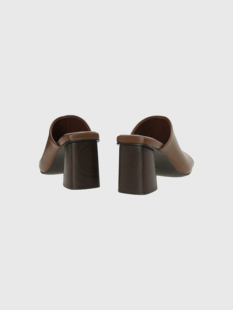 ウッドヒールサンダル