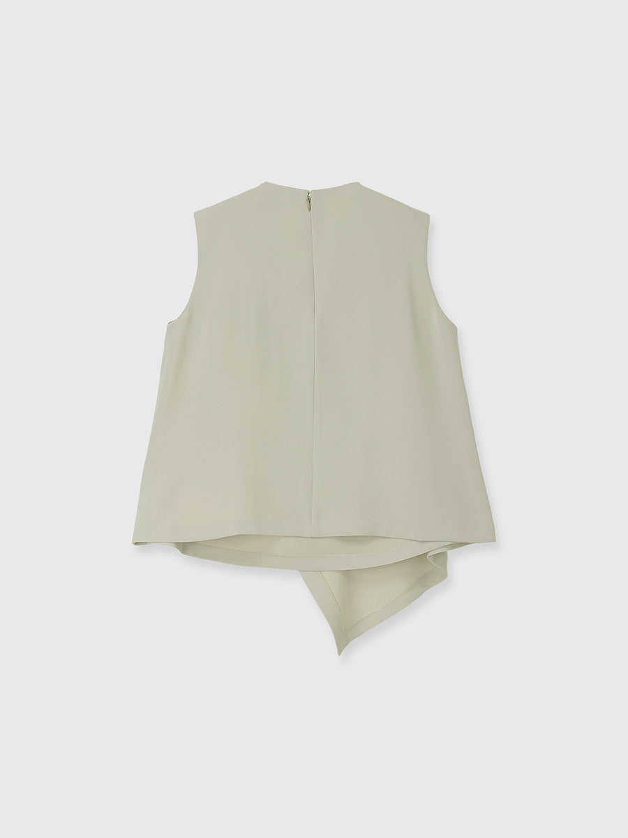 ダブルサテンアシンメトリーブラウス