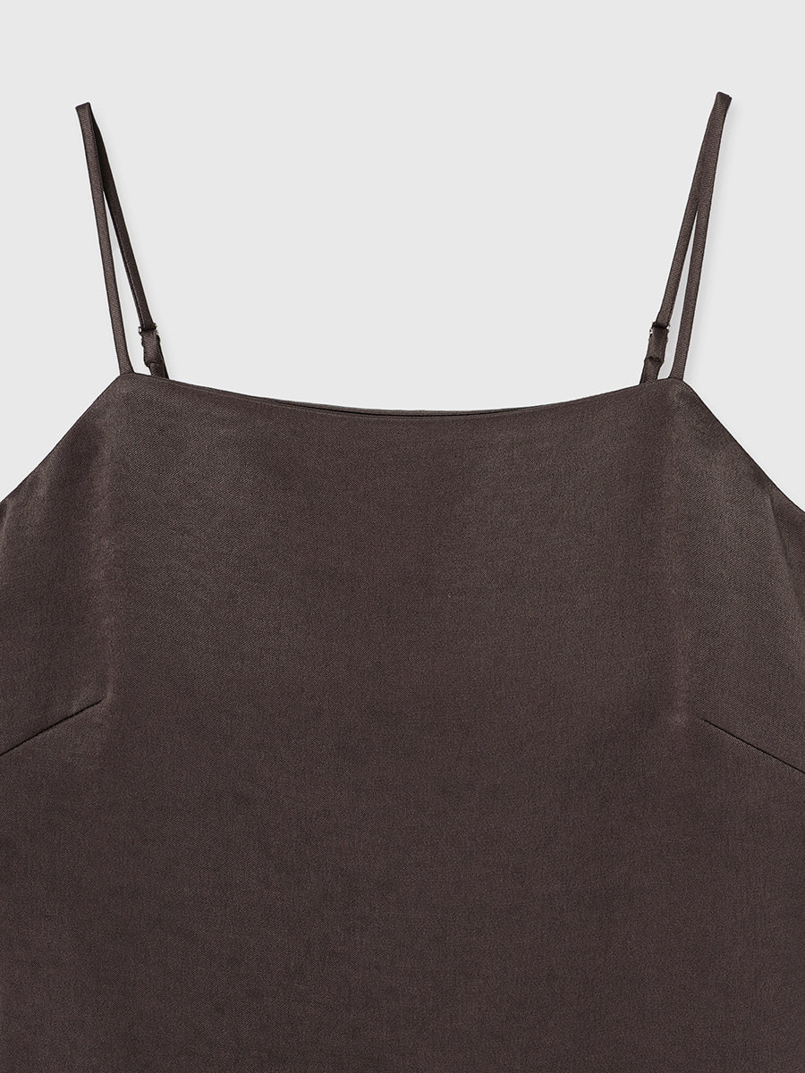 Cup-In Satin Cami Dress