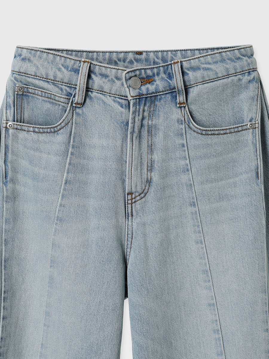 サイドタックカジュアルワイドデニム