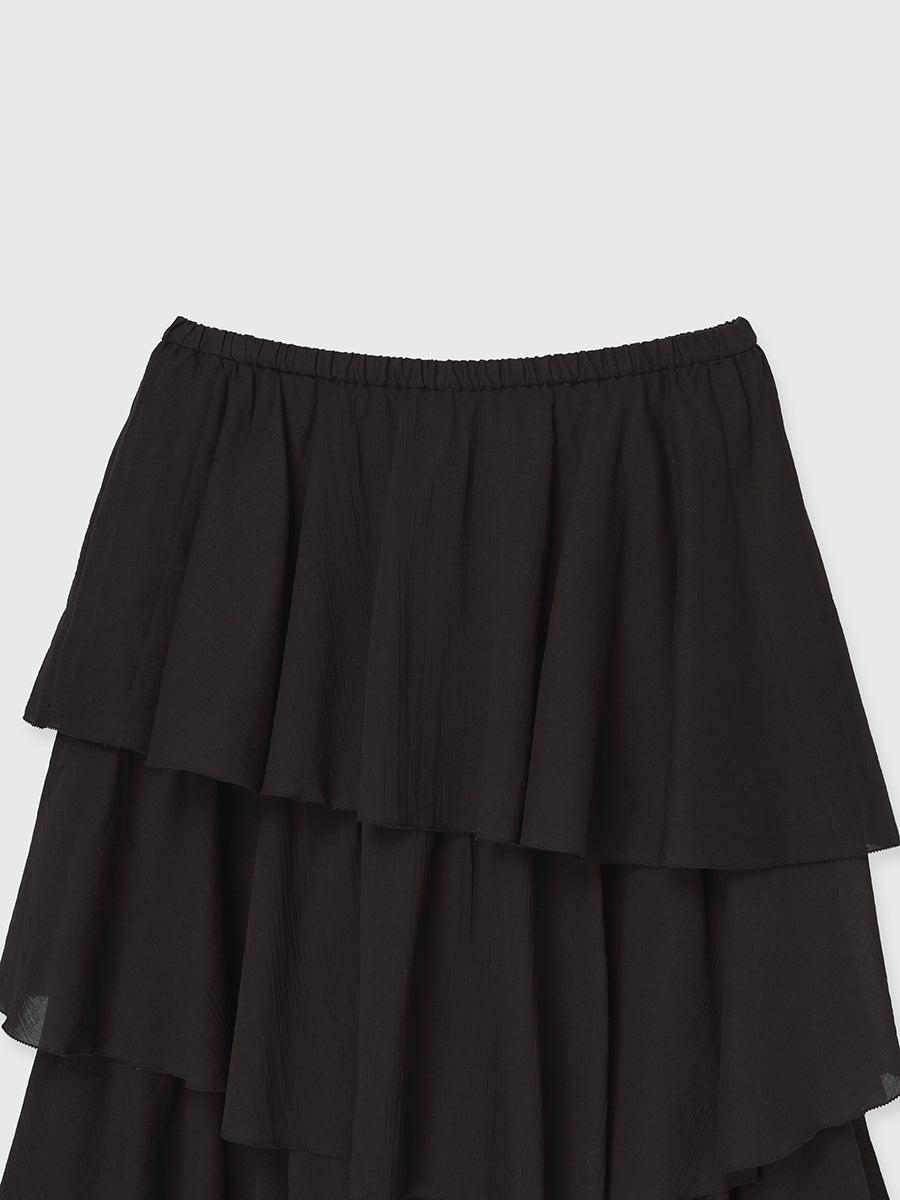 コットンクレープティアードスカート