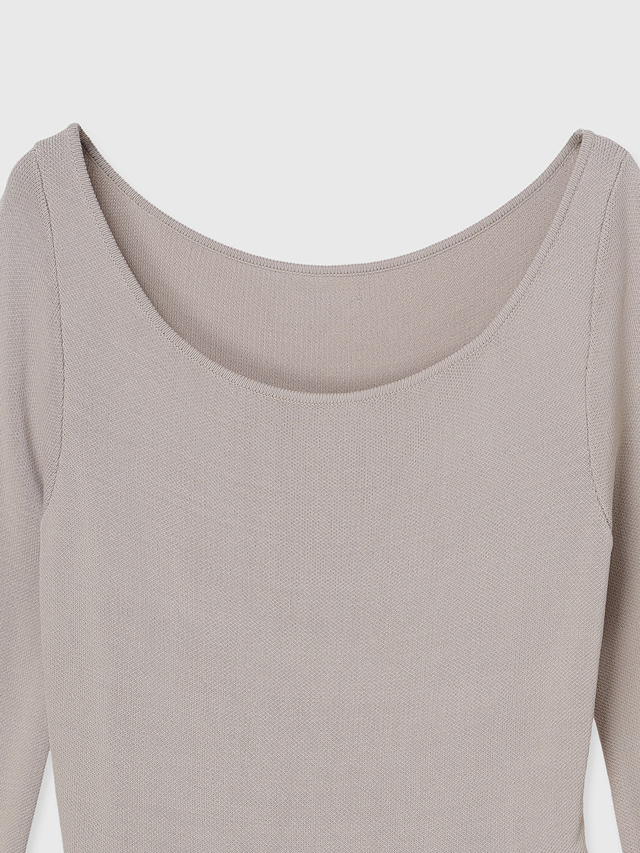 ニットドッキングフレアワンピース