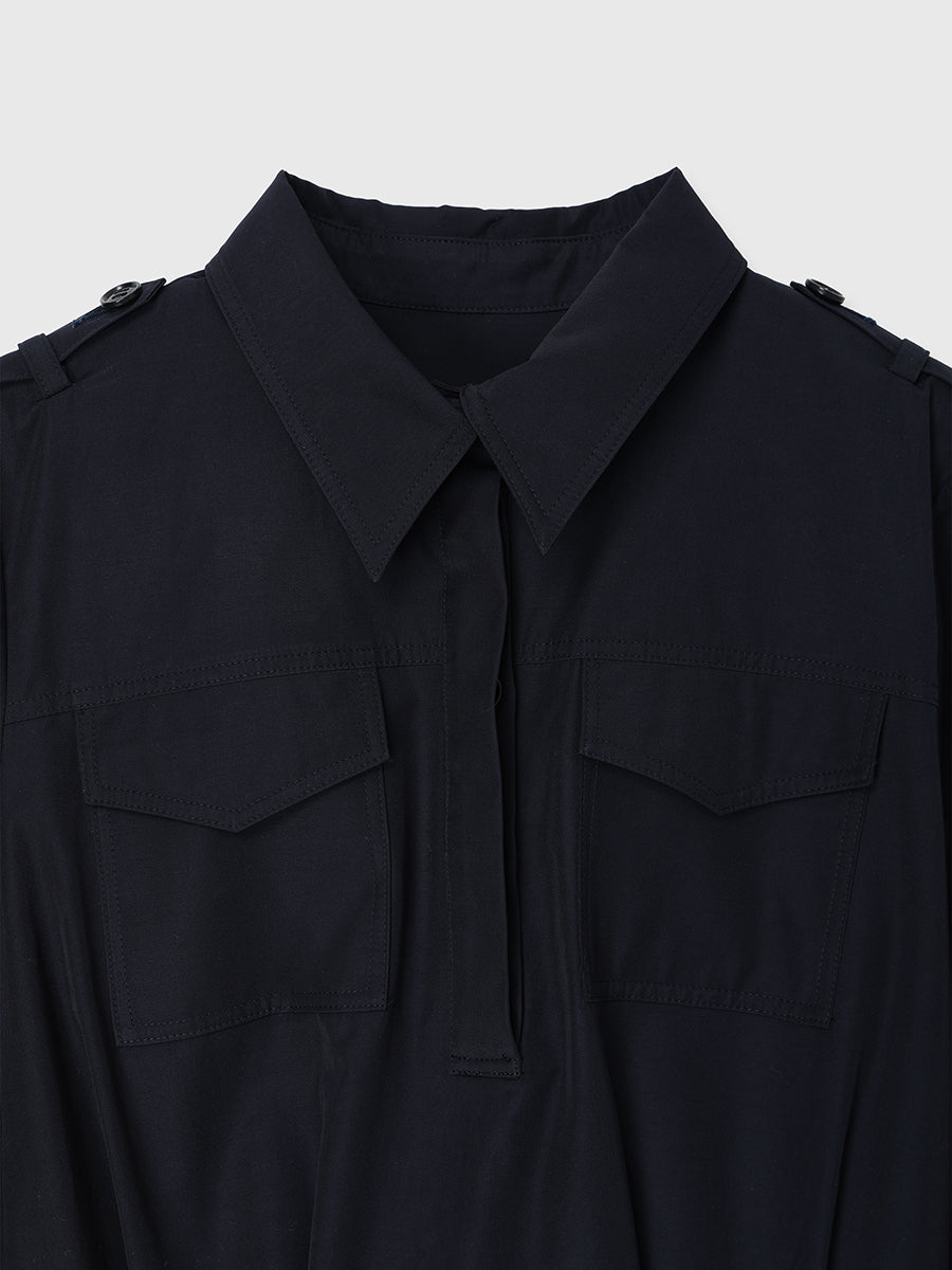 トレンチライクフレアワンピース