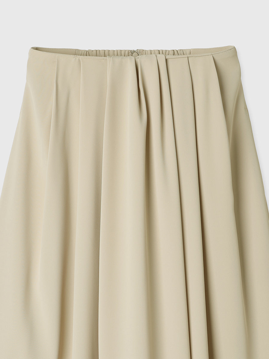 ライトダブルサテンハイウエストパンツ