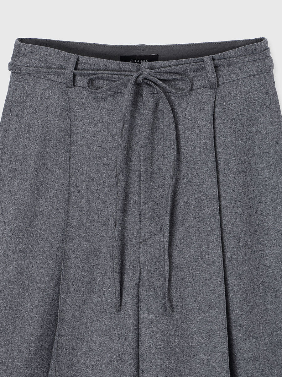 ウールリボンベルトパンツ