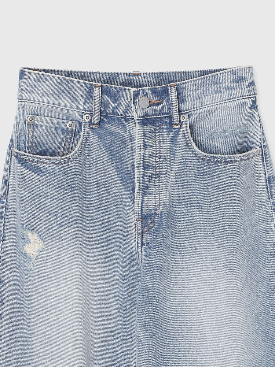 ダメージワイドデニム