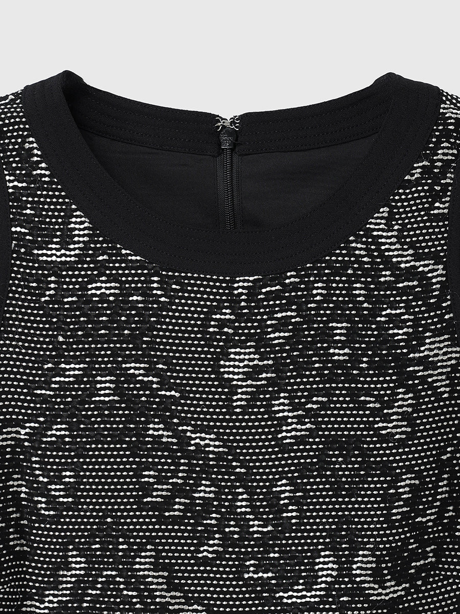 パイピングジャガードワンピース