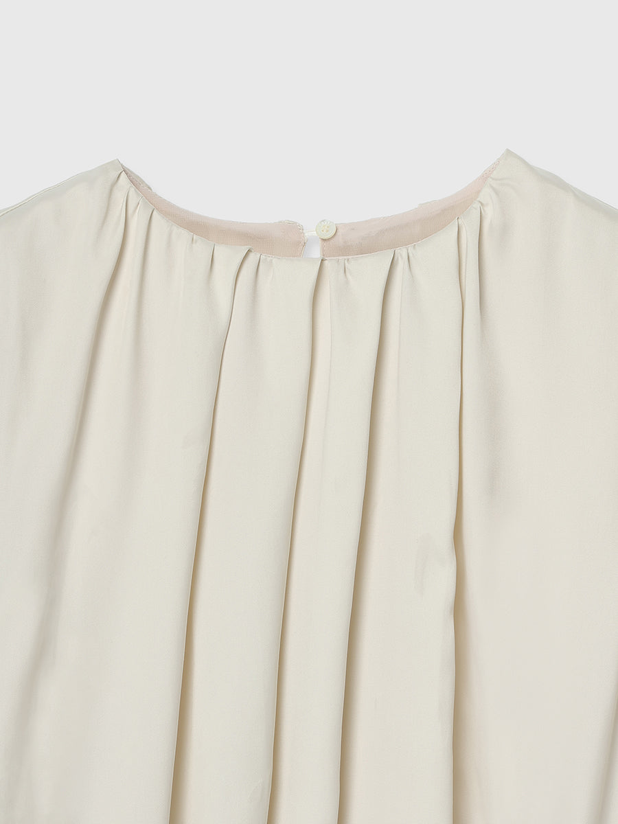 キュプラドレープブラウス