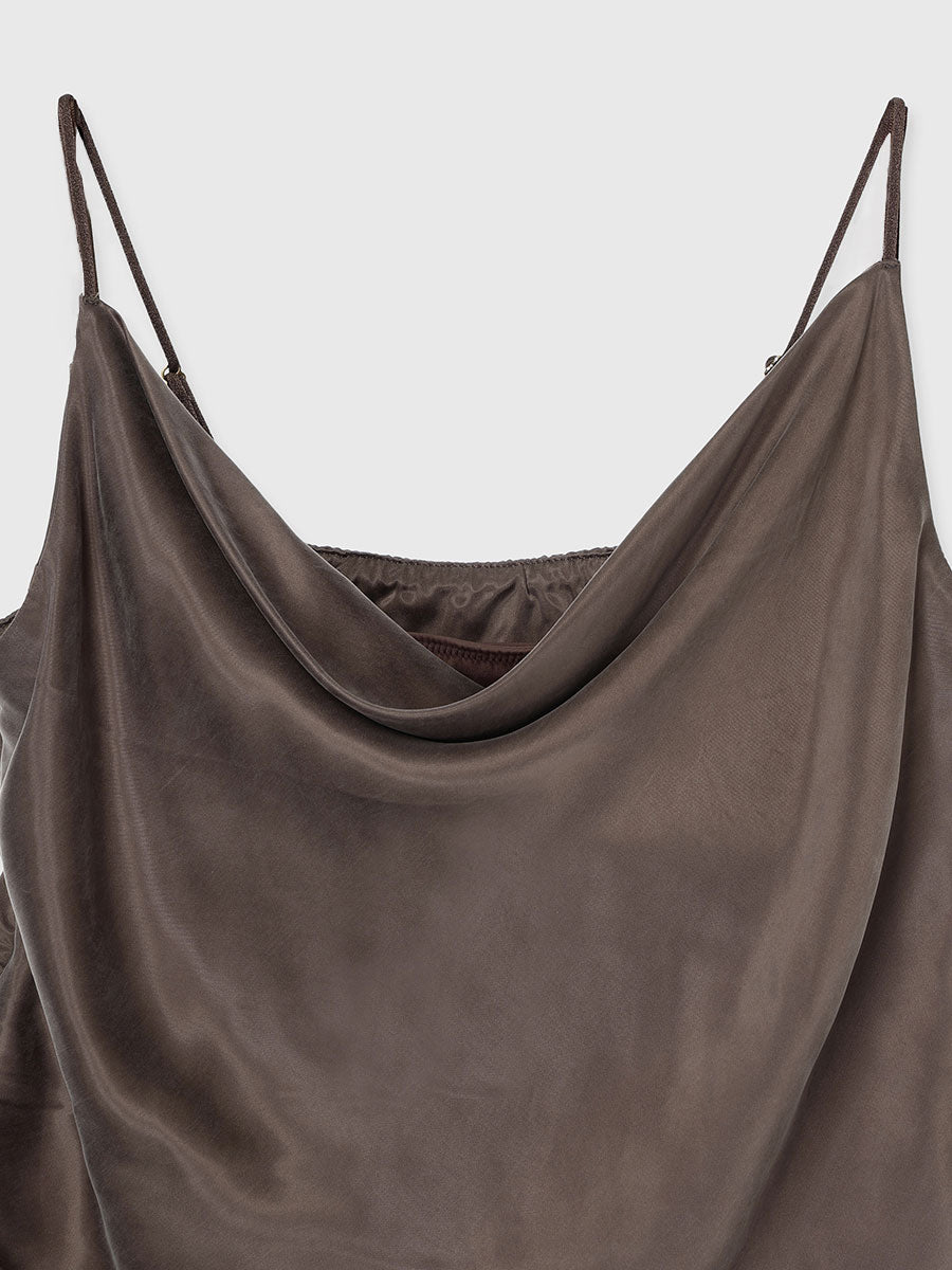 Fibril Satin Drape Camisole