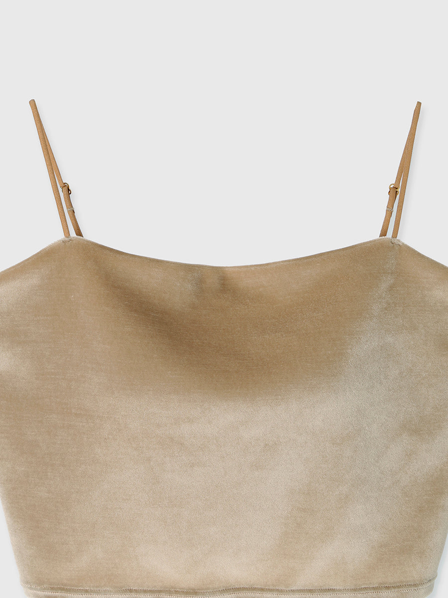 【OUR WACOAL×anuans】컵 인 벨벳 숏 캐미솔