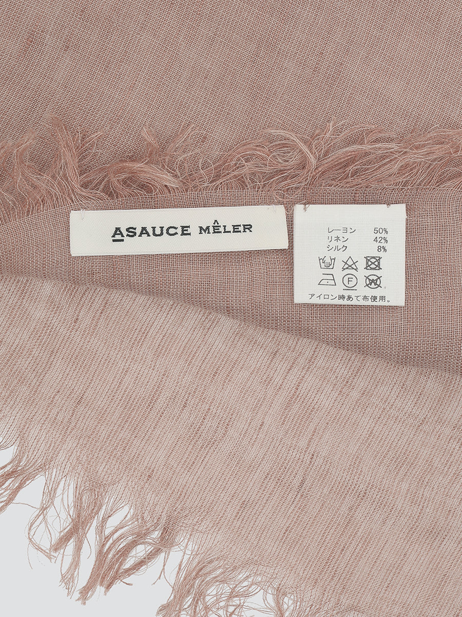 【ASAUCE MELER】リネンモダールシルクメランジュソリッドストール