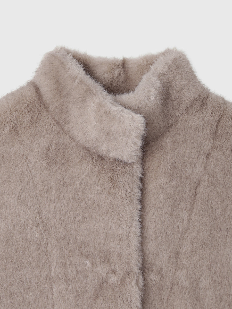 スタンドカラーファーベスト