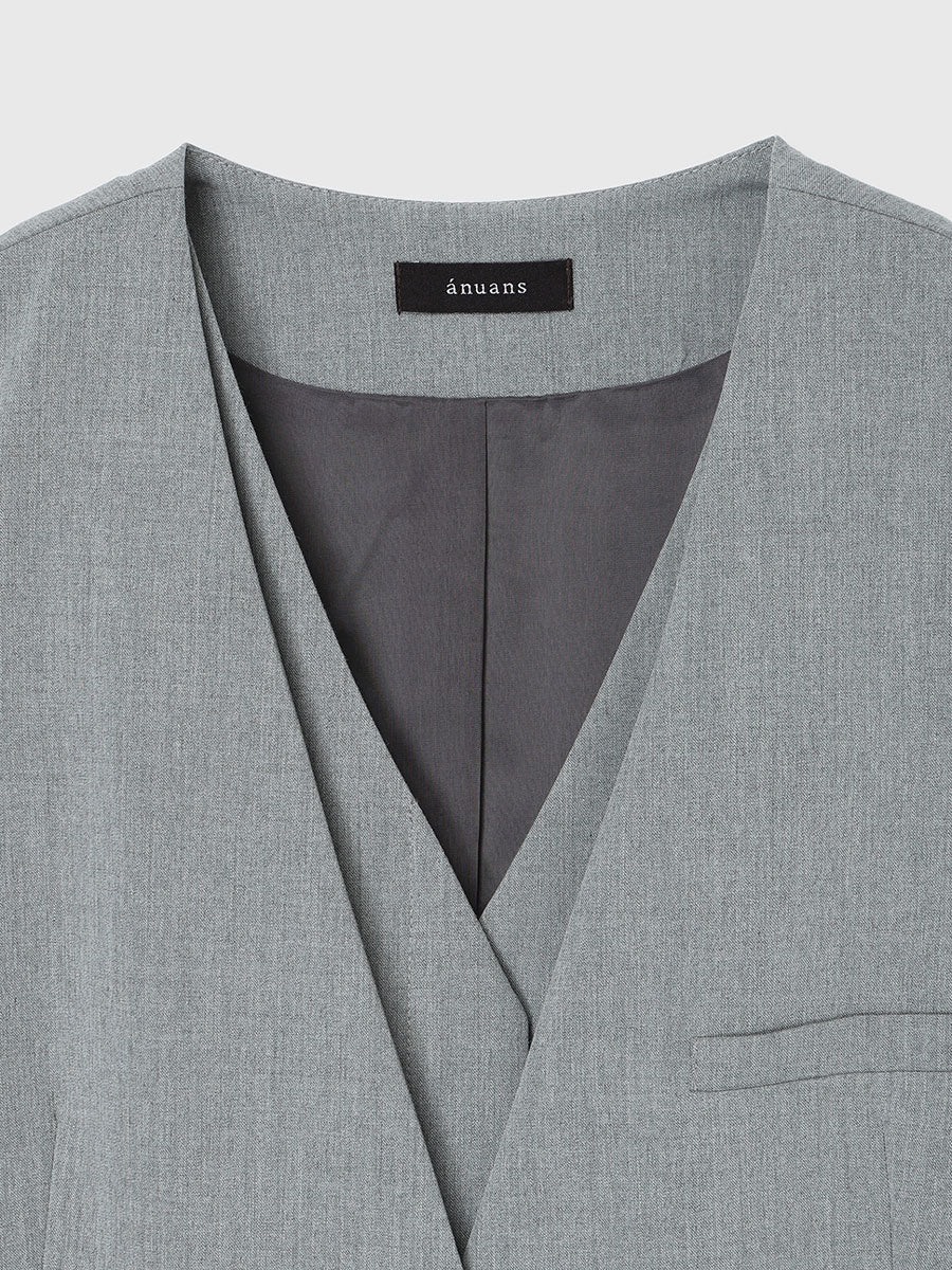 レイヤードジレワンピース