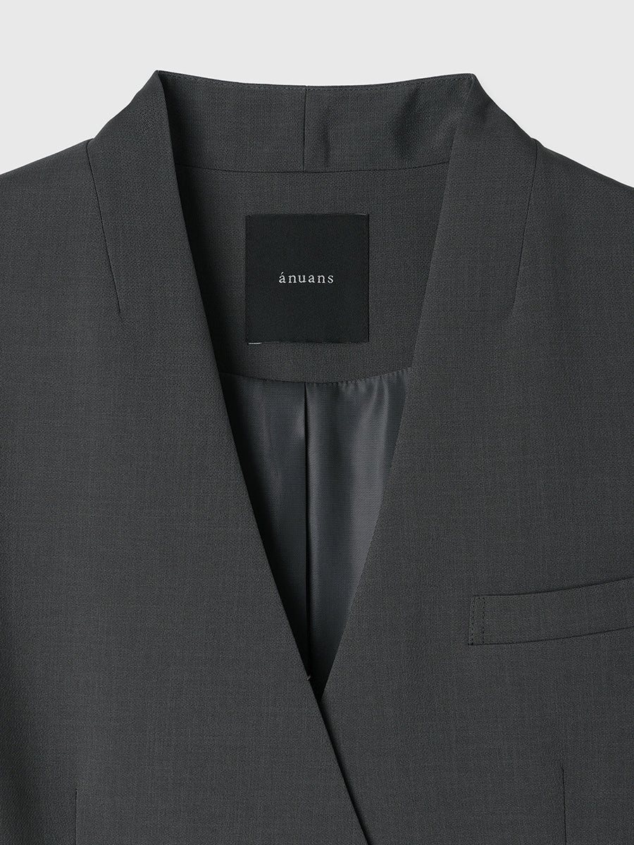 ハイネックノーカラージャケット