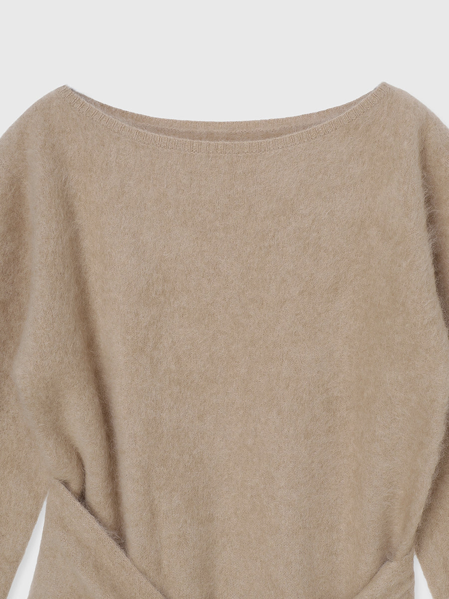 ウールミンクニットワンピース