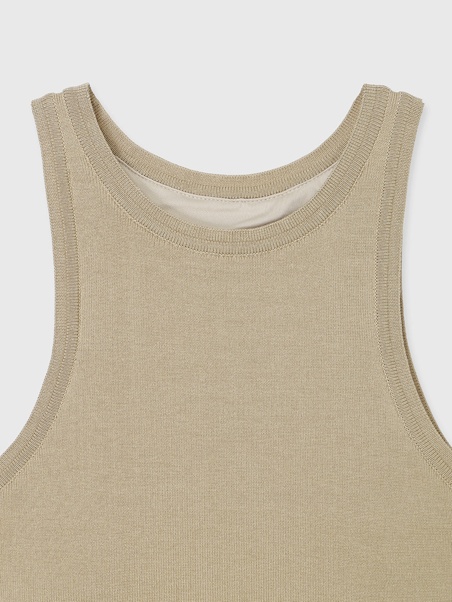 亮色针织内置杯背心