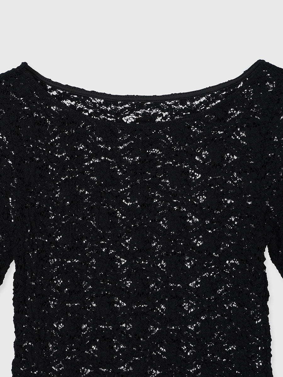 シュリンクレースボートネックプルオーバー